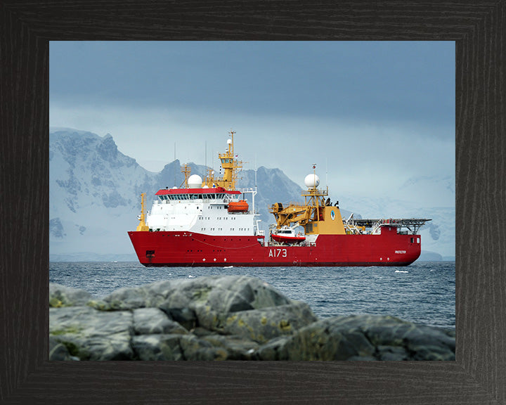 HMS Protector A173 Royal Navy Ice patrol ship Photo Print or Framed Print - Hampshire Prints