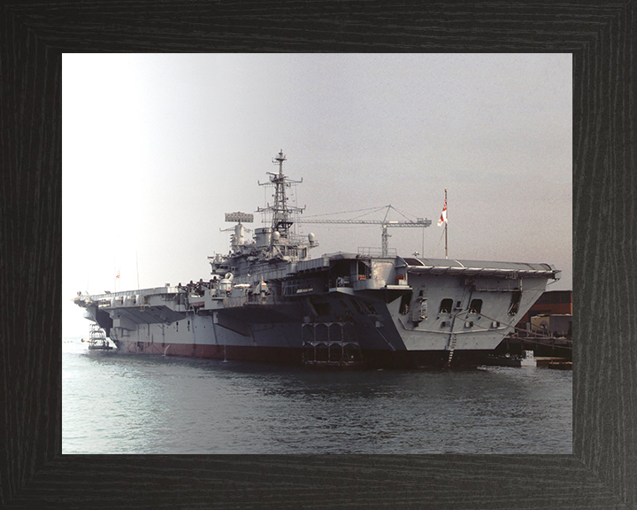 HMS Hermes R12 Royal Navy Centaur class Aircraft carrier Photo Print or Framed Print - Hampshire Prints