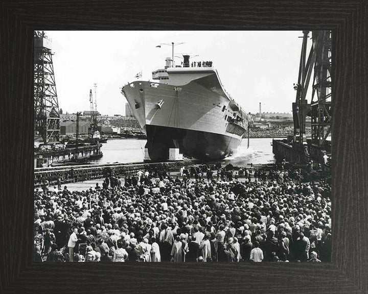 HMS Ark Royal R07 Royal Navy Invincible class aircraft carrier Launch Photo Print or Framed Print - Hampshire Prints