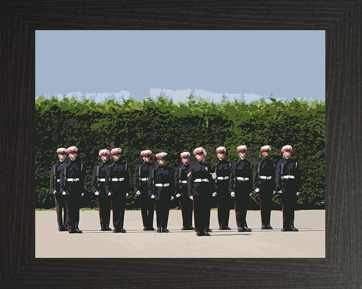 Royal Marines Commando Kings squad passing out parade artwork Print - Canvas - Framed Print - Hampshire Prints