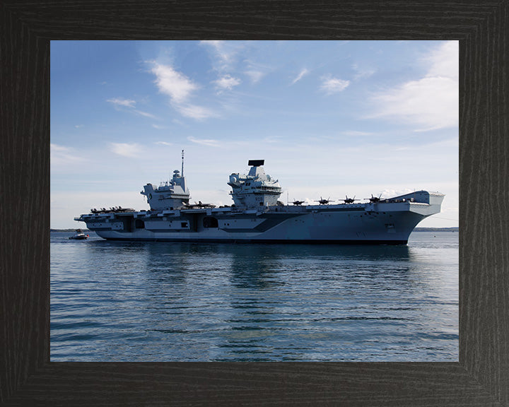 HMS Queen Elizabeth R08 Royal Navy Queen Elizabeth Class Aircraft Carrier Photo Print or Framed Print - Hampshire Prints