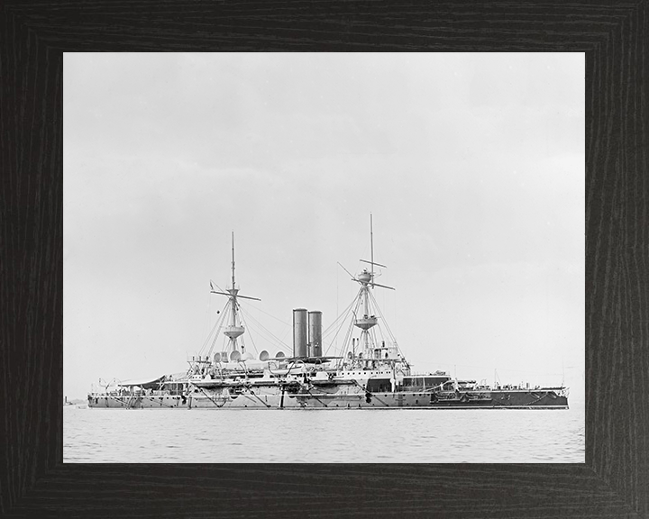 HMS Hood Royal Navy Royal Sovereign class pre dreadnought battleship Photo Print or Framed Print - Hampshire Prints