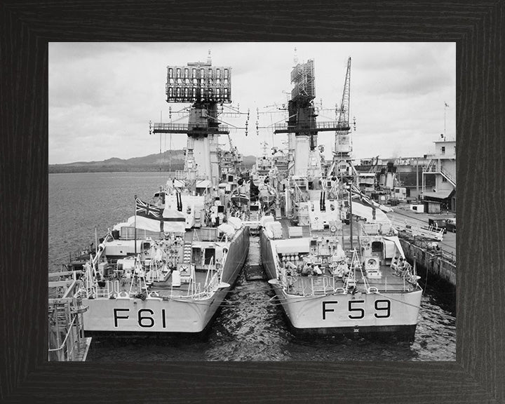 HMS Llandaff F61 and HMS Chichester F59 Royal Navy Frigates Photo Print or Framed Print - Hampshire Prints