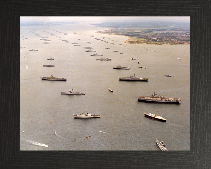 Silver Jubilee Royal Navy Spithead review 1977 from above Photo Print or Framed Photo Print - Hampshire Prints