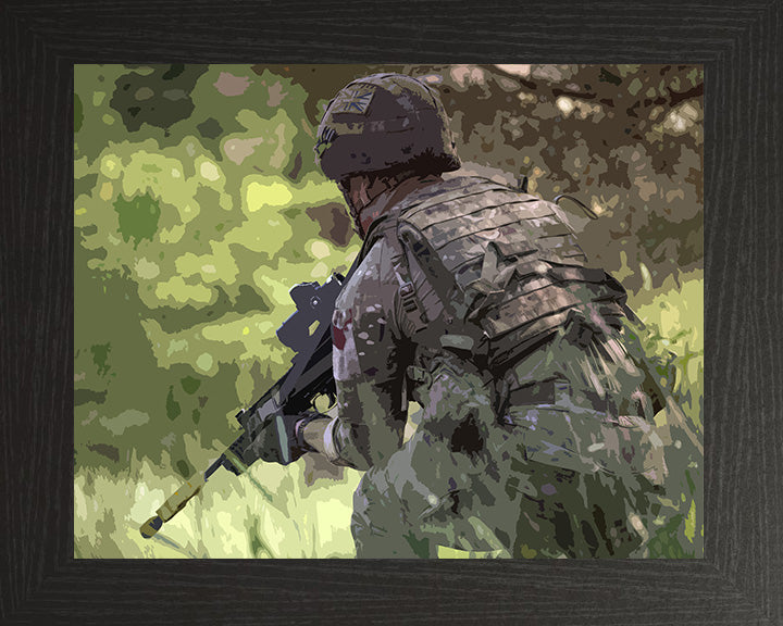Royal Marines Commando in the field artwork Print - Canvas - Framed Print - Hampshire Prints