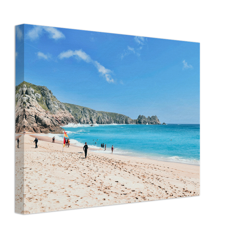 Porthcurno Beach Cornwall in summer Photo Print - Canvas - Framed Photo Print - Hampshire Prints