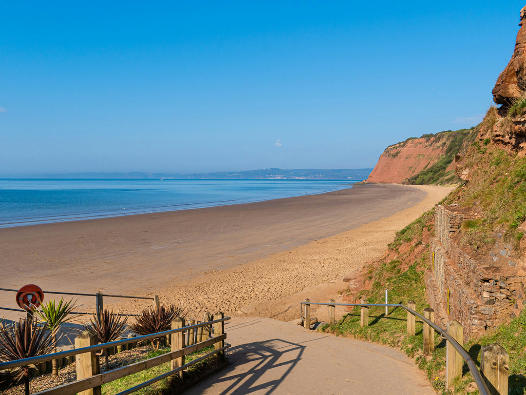 Sandy Bay Beach Exmouth Devon in summer Photo Print - Canvas - Framed Photo Print - Hampshire Prints