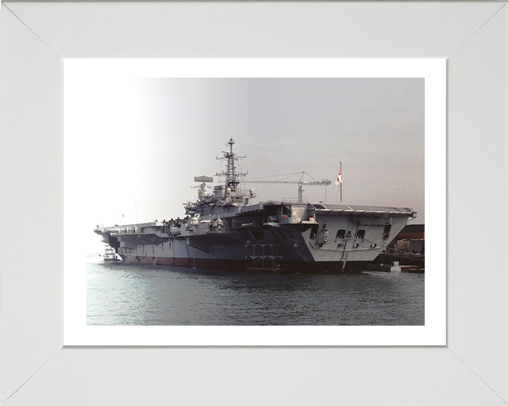 HMS Hermes R12 Royal Navy Centaur class Aircraft carrier Photo Print or Framed Print - Hampshire Prints