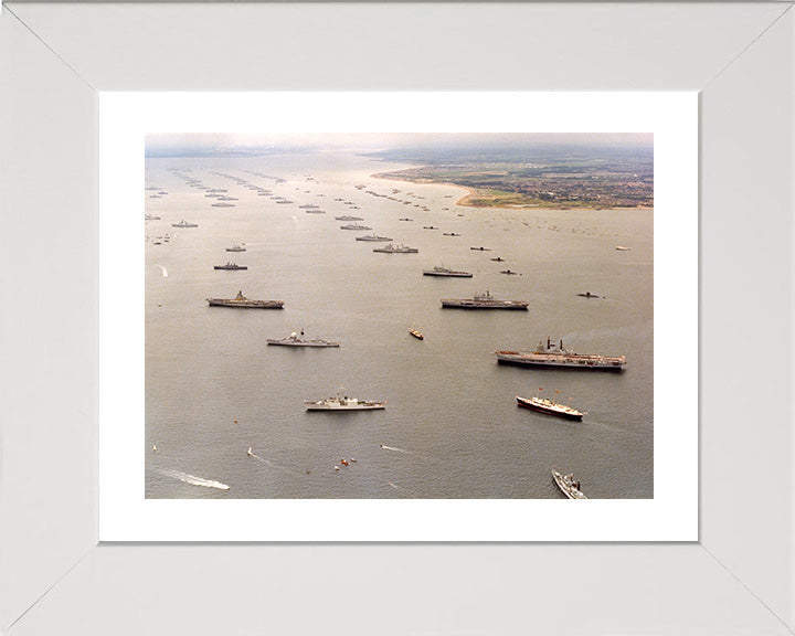 Silver Jubilee Royal Navy Spithead review 1977 from above Photo Print or Framed Photo Print - Hampshire Prints