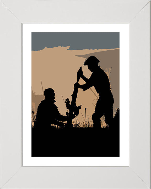 Royal Marines Commando mortar team artwork Print - Canvas - Framed Print - Hampshire Prints