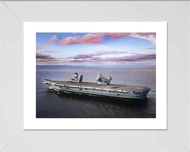 HMS Prince of Wales R09 Royal Navy Queen Elizabeth Class aircraft carrier Photo Print or Framed Print - Hampshire Prints