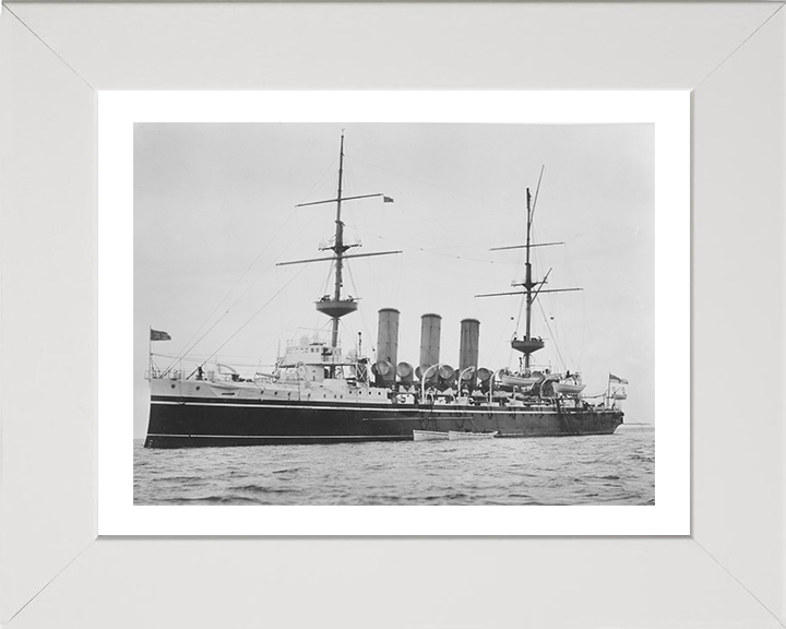 HMS Hyacinth (1898) Royal Navy Highflyer class cruiser Photo Print or Framed Print - Hampshire Prints