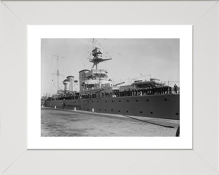 HMS Raleigh 96 (1919) Royal Navy Hawkins class heavy cruiser Photo Print or Framed Print - Hampshire Prints