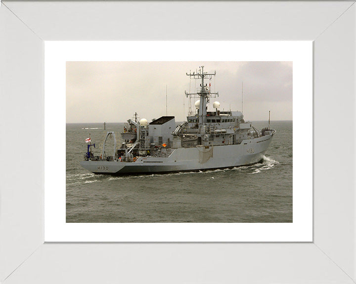 HMS Roebuck H130 Royal Navy coastal survey vessel Photo Print or Framed Print - Hampshire Prints