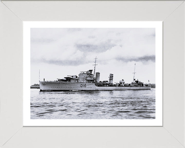 HMS Ivanhoe D16 Royal Navy I class destroyer Photo Print or Framed Print - Hampshire Prints