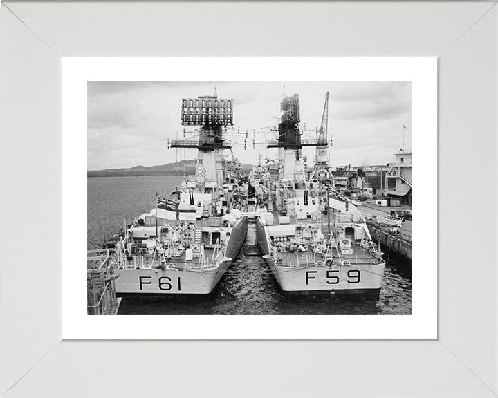 HMS Llandaff F61 and HMS Chichester F59 Royal Navy Frigates Photo Print or Framed Print - Hampshire Prints