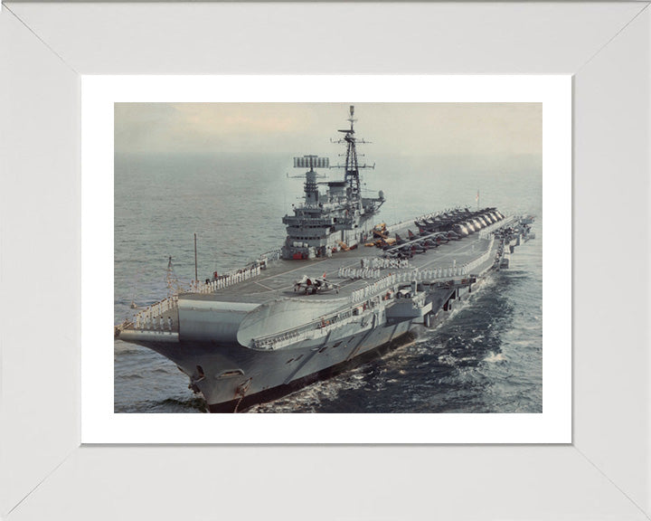 HMS Hermes R12 Royal Navy Centaur class Aircraft carrier Photo Print or Framed Print - Hampshire Prints