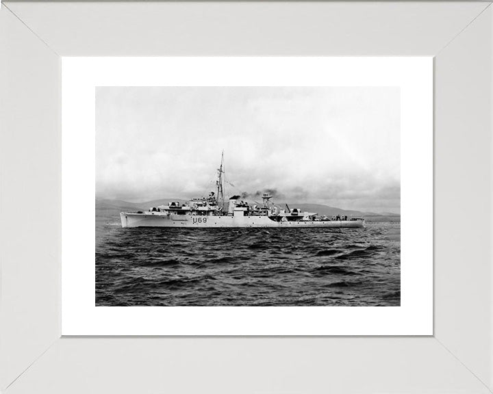 HMS Redpole U69 Royal Navy Black Swan Class sloop Photo Print or Framed Print - Hampshire Prints