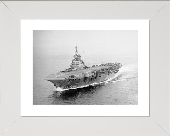 HMS Indomitable (92) Royal Navy Modified Illustrious class aircraft carrier Photo Print or Framed Print - Hampshire Prints