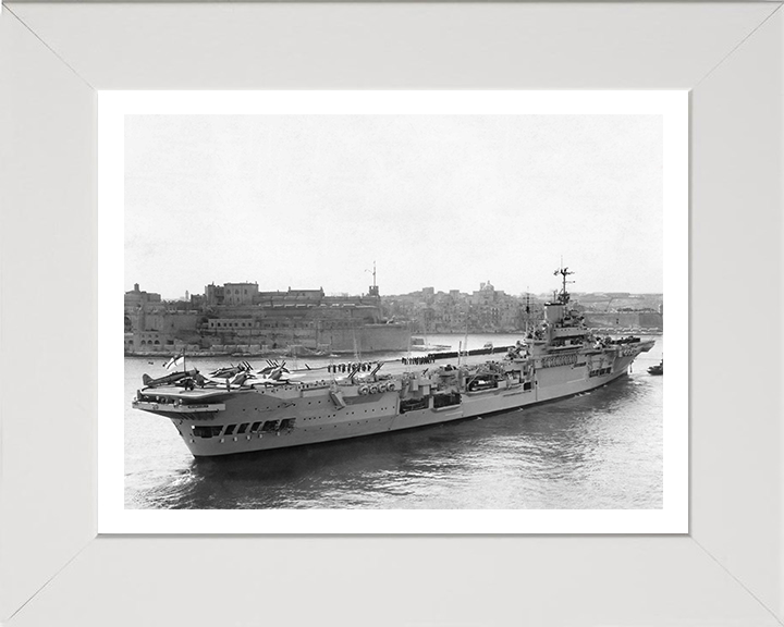 HMS Indomitable (92) Royal Navy Modified Illustrious class aircraft carrier Photo Print or Framed Print - Hampshire Prints