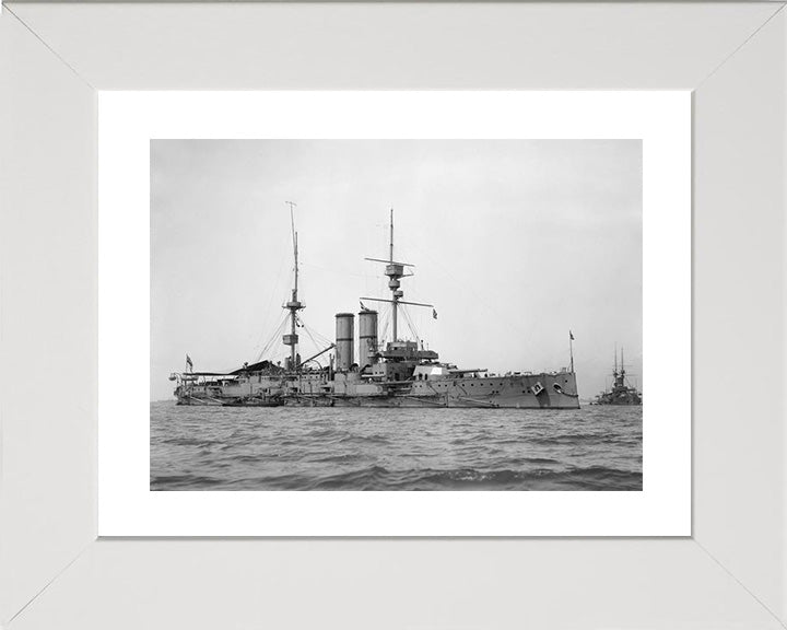 HMS Hibernia (1905) Royal Navy pre dreadnought Battleship Photo Print or Framed Print - Hampshire Prints