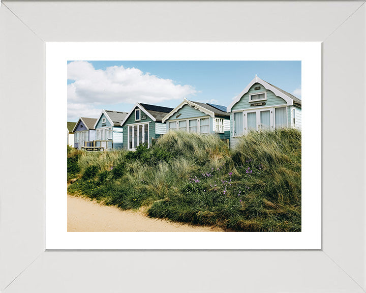 Mudeford Quay beach huts Dorset in summer Photo Print - Canvas - Framed Photo Print - Hampshire Prints