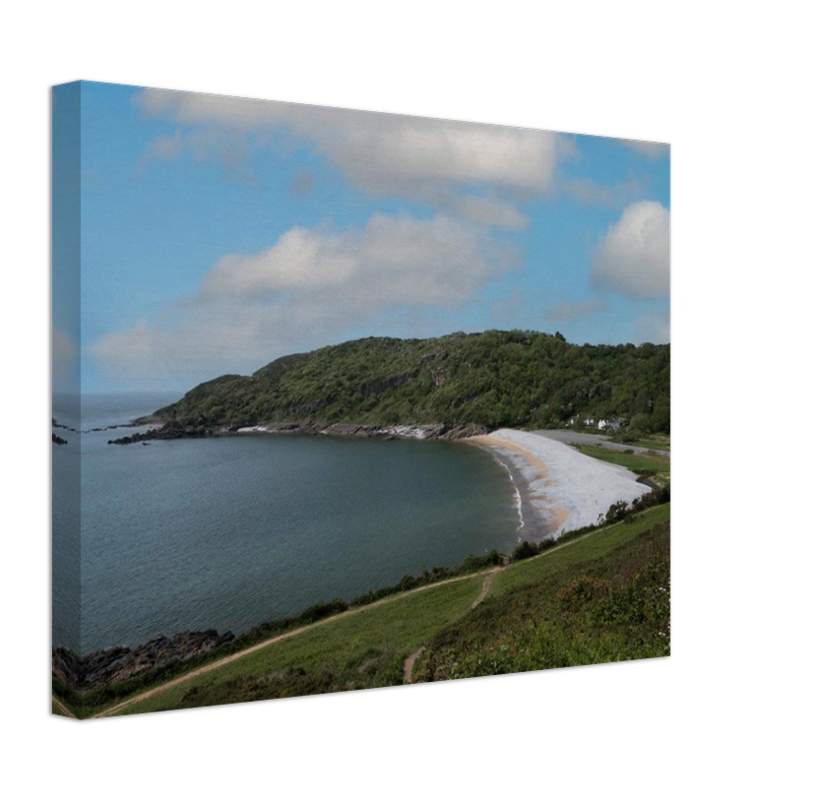 Pwll Du Bay Wales from above Photo Print - Canvas - Framed Photo Print - Hampshire Prints