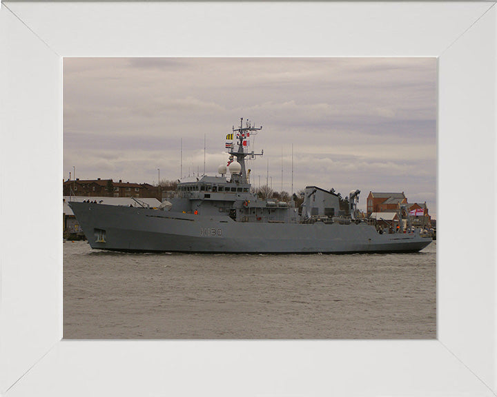 HMS Roebuck H130 Royal Navy coastal survey vessel Photo Print or Framed Print - Hampshire Prints