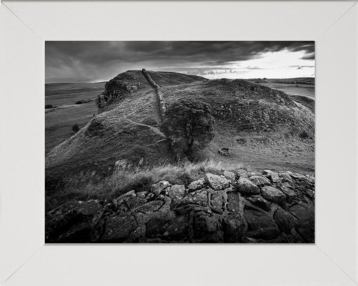 Hadrian's Wall Cumbria black and white Photo Print - Canvas - Framed Photo Print - Hampshire Prints