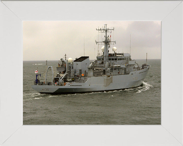 HMS Roebuck H130 Royal Navy coastal survey vessel Photo Print or Framed Print - Hampshire Prints