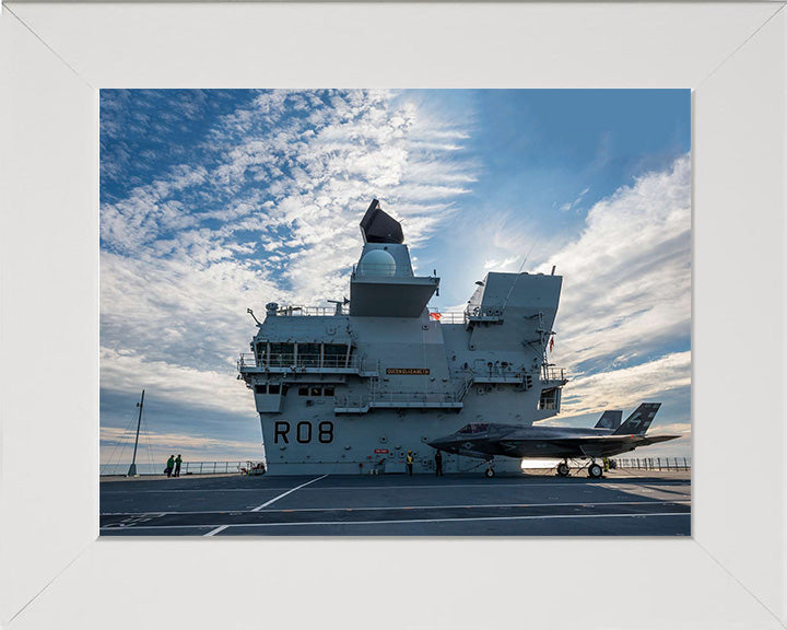 HMS Queen Elizabeth R08 Royal Navy Queen Elizabeth Class Aircraft Carrier Photo Print or Framed Print - Hampshire Prints