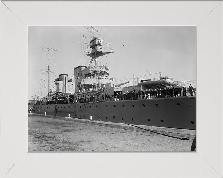 HMS Raleigh 96 (1919) Royal Navy Hawkins class heavy cruiser Photo Print or Framed Print - Hampshire Prints