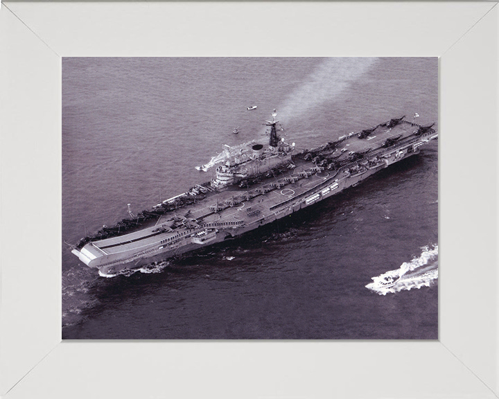 HMS Hermes R12 Royal Navy Centaur class Aircraft carrier Photo Print or Framed Print - Hampshire Prints