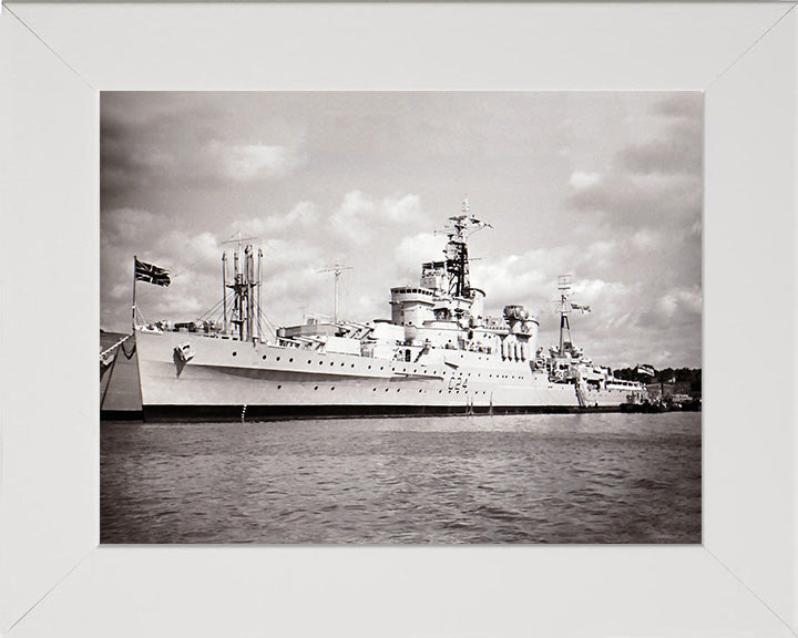 HMS Sheffield C24 Royal Navy Town class light cruiser Photo Print or Framed Print - Hampshire Prints