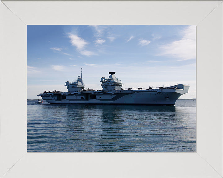 HMS Queen Elizabeth R08 Royal Navy Queen Elizabeth Class Aircraft Carrier Photo Print or Framed Print - Hampshire Prints