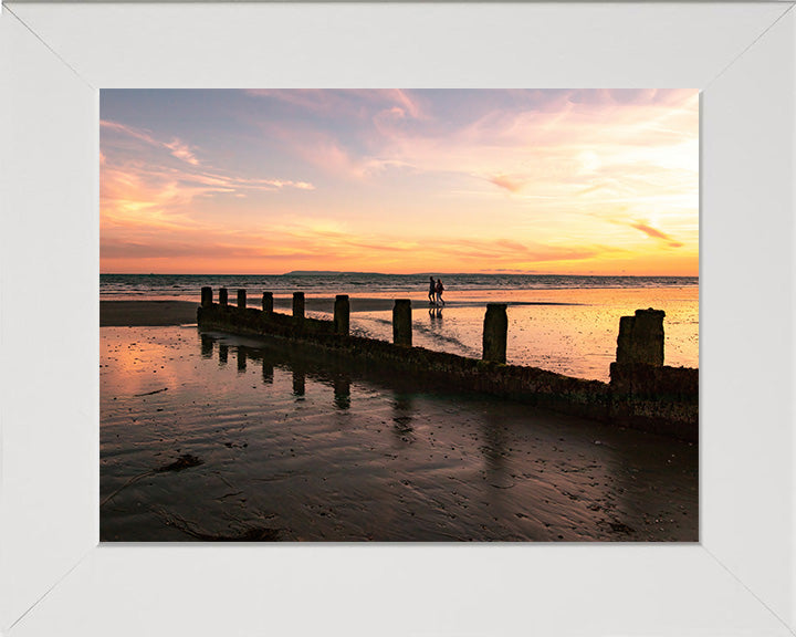 Sunset at Bracklesham Bay beach West Sussex Photo Print - Canvas - Framed Photo Print - Hampshire Prints