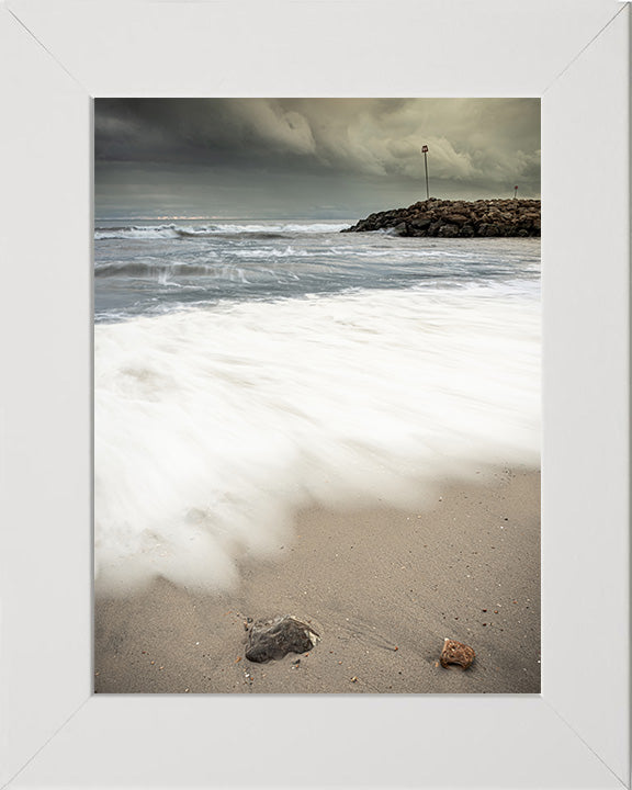 Storm clouds over Highcliffe Beach Dorset Photo Print - Canvas - Framed Photo Print - Hampshire Prints