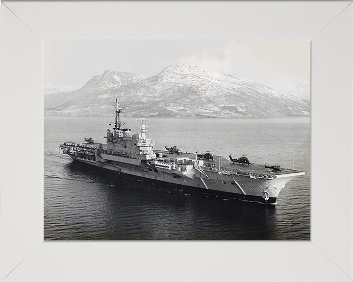 HMS Hermes R12 Royal Navy Centaur class Aircraft carrier Photo Print or Framed Print - Hampshire Prints