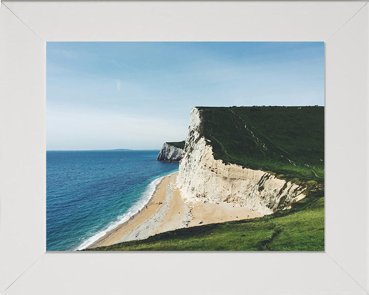 South West Coastal path cliffs Dorset Photo Print - Canvas - Framed Photo Print - Hampshire Prints
