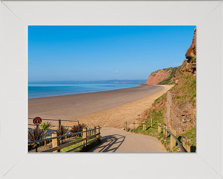 Sandy Bay Beach Exmouth Devon in summer Photo Print - Canvas - Framed Photo Print - Hampshire Prints