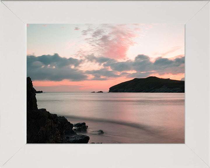 Porth beach Cornwall at sunset Photo Print - Canvas - Framed Photo Print - Hampshire Prints