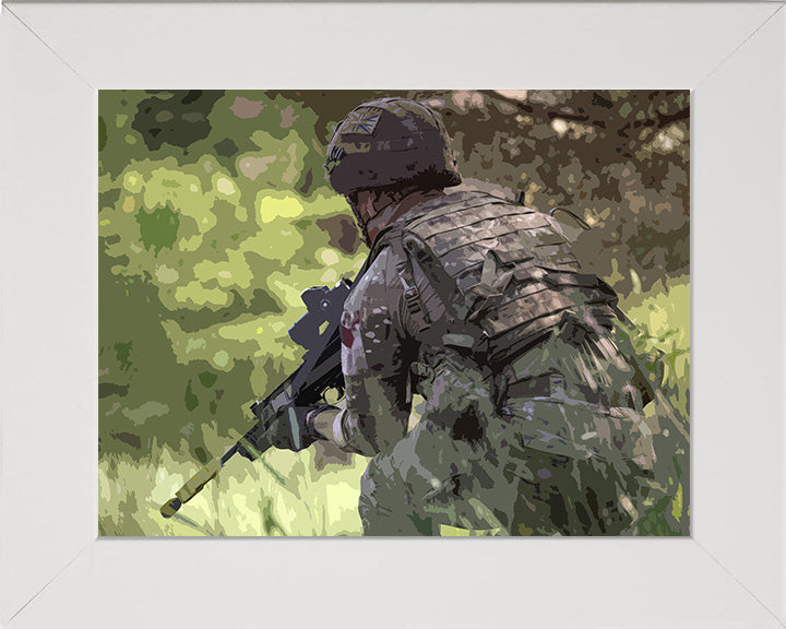 Royal Marines Commando in the field artwork Print - Canvas - Framed Print - Hampshire Prints