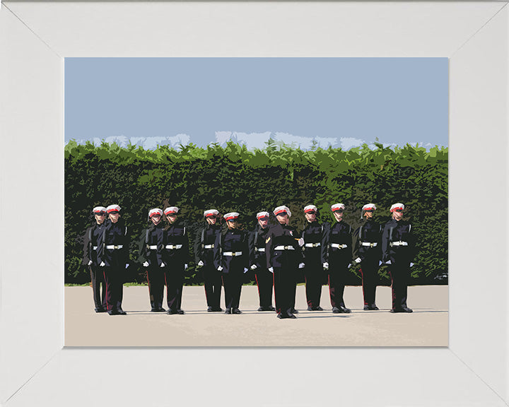 Royal Marines Commando Kings squad passing out parade artwork Print - Canvas - Framed Print - Hampshire Prints