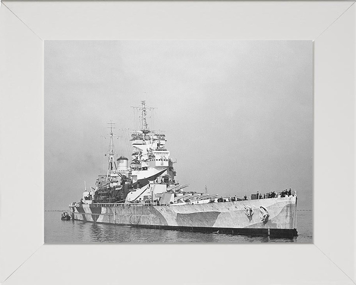 HMS Howe 32 Royal Navy King George V class battleship Photo Print or Framed Print - Hampshire Prints