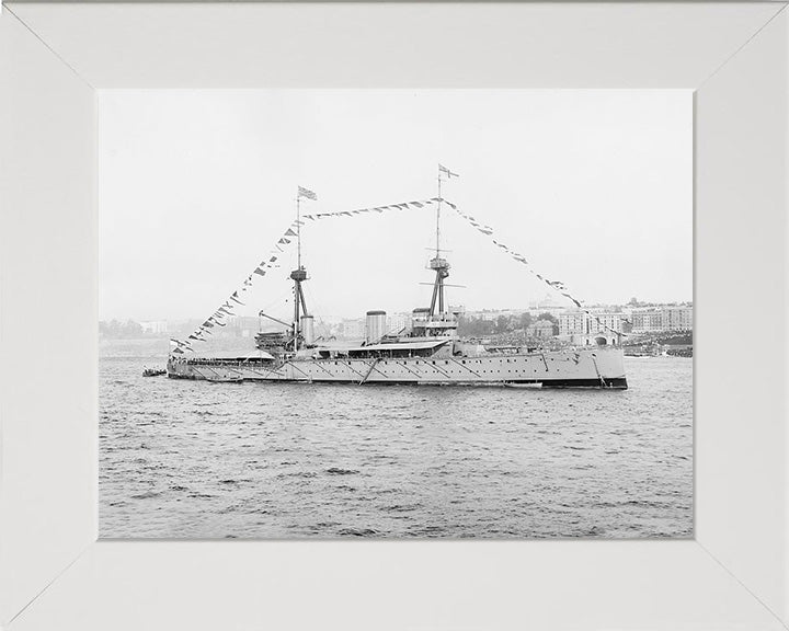 HMS Inflexible (1907) Royal Navy Invincible class Battle cruiser Photo Print or Framed Photo Print - Hampshire Prints