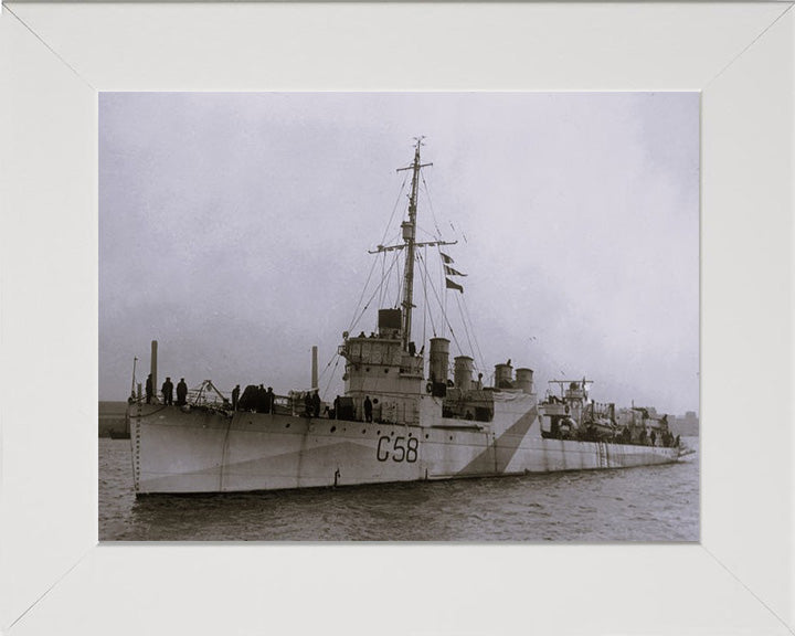 HMS Rockingham G58 Royal Navy destroyer Photo Print or Framed Print - Hampshire Prints