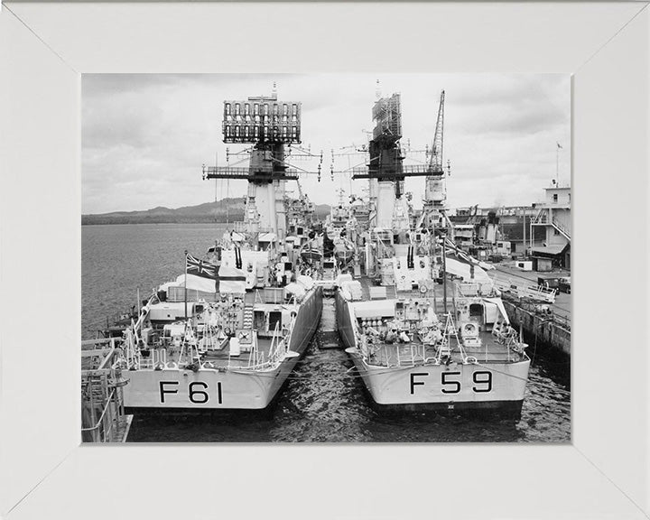 HMS Llandaff F61 and HMS Chichester F59 Royal Navy Frigates Photo Print or Framed Print - Hampshire Prints