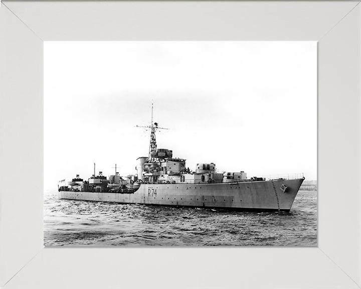 HMS Hogue R74 (D74) Royal Navy Battle class destroyer Photo Print or Framed Print - Hampshire Prints