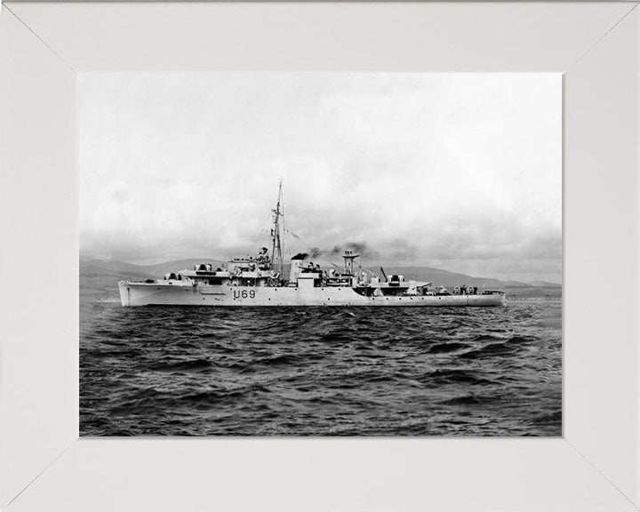 HMS Redpole U69 Royal Navy Black Swan Class sloop Photo Print or Framed Print - Hampshire Prints