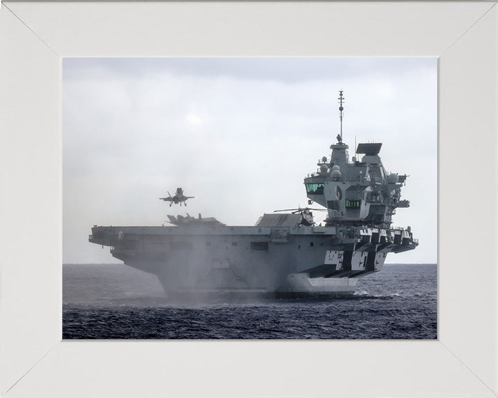 HMS Queen Elizabeth R08 Royal Navy Queen Elizabeth Class Aircraft Carrier Photo Print or Framed Print - Hampshire Prints